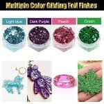 Gold Foil Flakes Set with Tweezers for Crafts