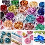 Gold Foil Flakes Set with Tweezers for Crafts