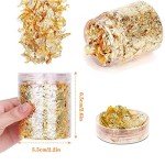 Gold Leaf Resin Flakes for Crafts and Jewelry