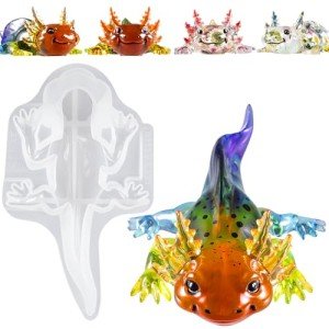 Large Axolotl Silicone Resin Molds for Crafts