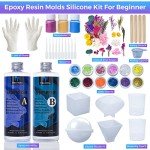Beginner-Friendly Rosa Epoxy Resin Kit with Molds