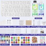 Resin Alphabet Mold Starter Kit with Pigments 169 Pcs