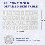 Resin Alphabet Mold Starter Kit with Pigments 169 Pcs