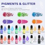 Resin Alphabet Mold Starter Kit with Pigments 169 Pcs