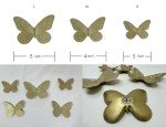 Rustic Gold Butterfly Wall Art Set - 5 Pieces