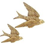 Resin Swallow Birds Wall Art Set (2 Pcs)