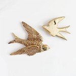 Resin Swallow Birds Wall Art Set (2 Pcs)