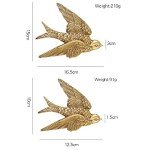 Resin Swallow Birds Wall Art Set (2 Pcs)