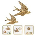 Resin Swallow Birds Wall Art Set (2 Pcs)
