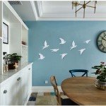 5Pcs Resin Flying Doves Wall Art Decor