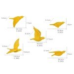 5Pcs Resin Flying Doves Wall Art Decor