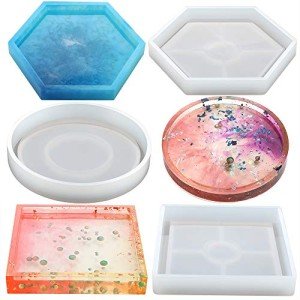 3 Pack Silicone Coaster Molds for Resin Crafting