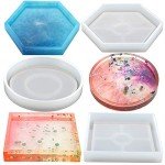3 Pack Silicone Coaster Molds for Resin Crafting