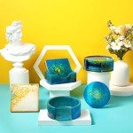 12-Piece Silicone Coaster Molds Set for DIY