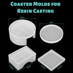 12-Piece Silicone Coaster Molds Set for DIY