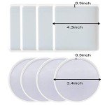 8 Pack Silicone Coaster Molds for Resin Art