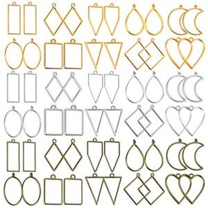 60Pcs Open Bezels for Resin Jewelry Making