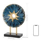 Blue Round Modern Abstract Resin Art Sculpture