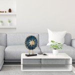 Blue Round Modern Abstract Resin Art Sculpture