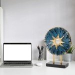 Blue Round Modern Abstract Resin Art Sculpture