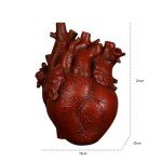 Heart-Shaped Resin Vase for Modern Decor - Red