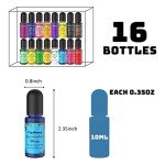 16 Translucent Epoxy Resin Pigments for DIY Jewelry