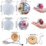 Large Sphere Resin Molds with LED Wooden Base