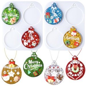 Christmas Resin Molds Set with Lanyards - 2 Pack