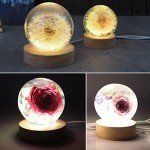 Large Sphere Resin Molds with LED Wooden Base