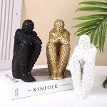 Mini Thinker Style Resin Statues Set of 3