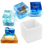 Square LED Resin Mold with Wooden Stand