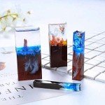 51 PCS Colorful Wooden Pieces for Resin Crafts