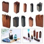 51 PCS Colorful Wooden Pieces for Resin Crafts