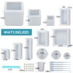 12-Piece 4-Inch Glossy Resin Mold Set