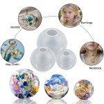 12-Piece 4-Inch Glossy Resin Mold Set