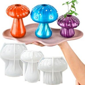 Mushroom Shaped Resin Molds for Unique Vases