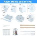 20-Piece Silicone Resin Molds Kit with Tools