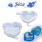 Heart Jar Resin Mold with Rose Lid