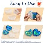 Heart Jar Resin Mold with Rose Lid