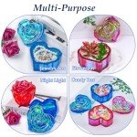 Heart Jar Resin Mold with Rose Lid