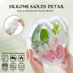 Large Heart Shape Silicone Resin Molds - 2 Pcs