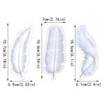 3PCS 3D Feather Silicone Mold for Art Crafts