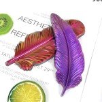 3PCS 3D Feather Silicone Mold for Art Crafts
