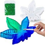 Maple Leaf Epoxy Resin Mold Kit with Sequins