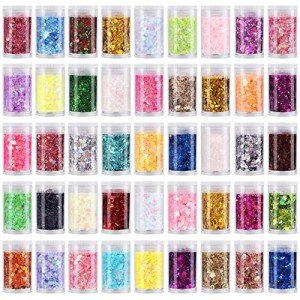 45 Color Chunky Holographic Glitter Set for Crafts