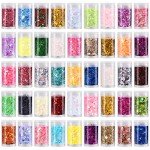 45 Color Chunky Holographic Glitter Set for Crafts