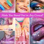 48-Color Glitter Set for Art and Crafts