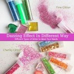 48-Color Glitter Set for Art and Crafts