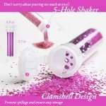 48-Color Glitter Set for Art and Crafts