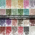24 Color Crushed Glass for Resin Art Projects